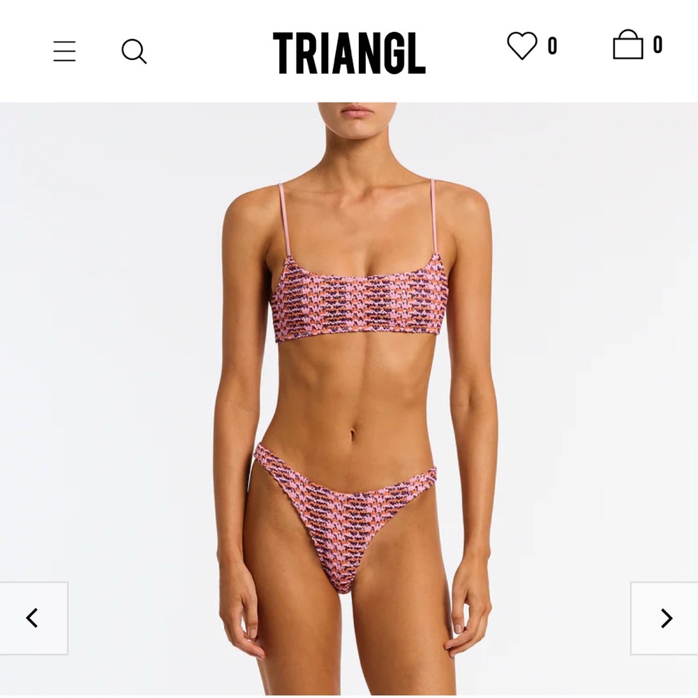 Triangl Mica Red Bikini Set. Size M